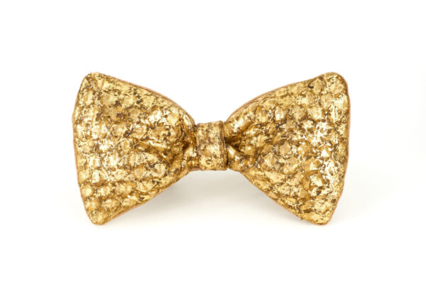 Barschleder Fliege Gold Braun Metallic D3