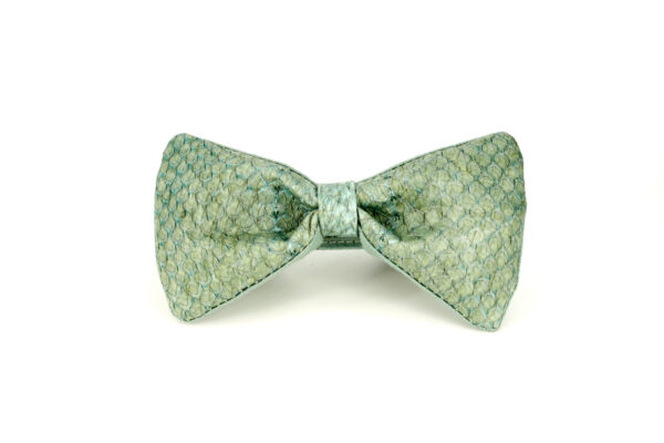 Lachsleder Fliege Pastell Grün